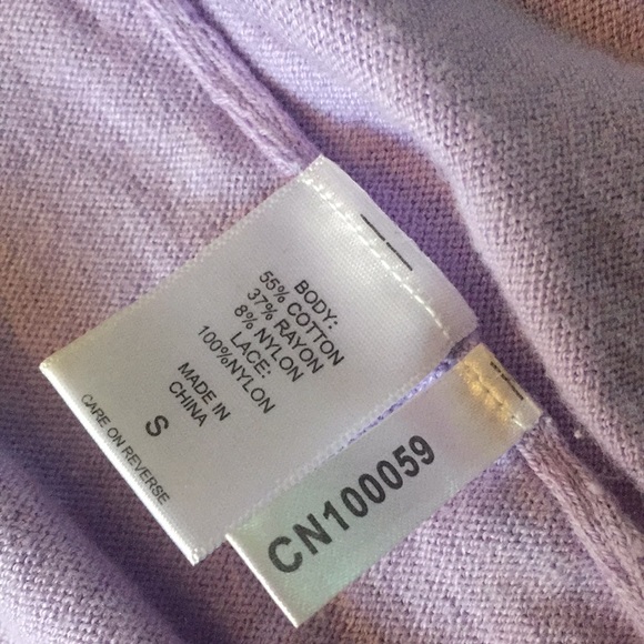 New York & Co purple 3/4 sleeve cardigan - Picture 8 of 8